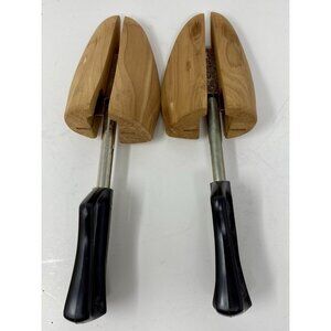Vintage Travel Tree Wooden Shoe Trees Stretchers Rochester Co Foldable